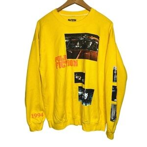 Pulp Fiction 90’s Movie Themed Pullover Yellow Sweatshirt Men’s Size Large